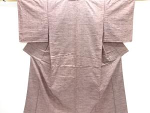 アンティーク　織柄手織り紬単衣着物
